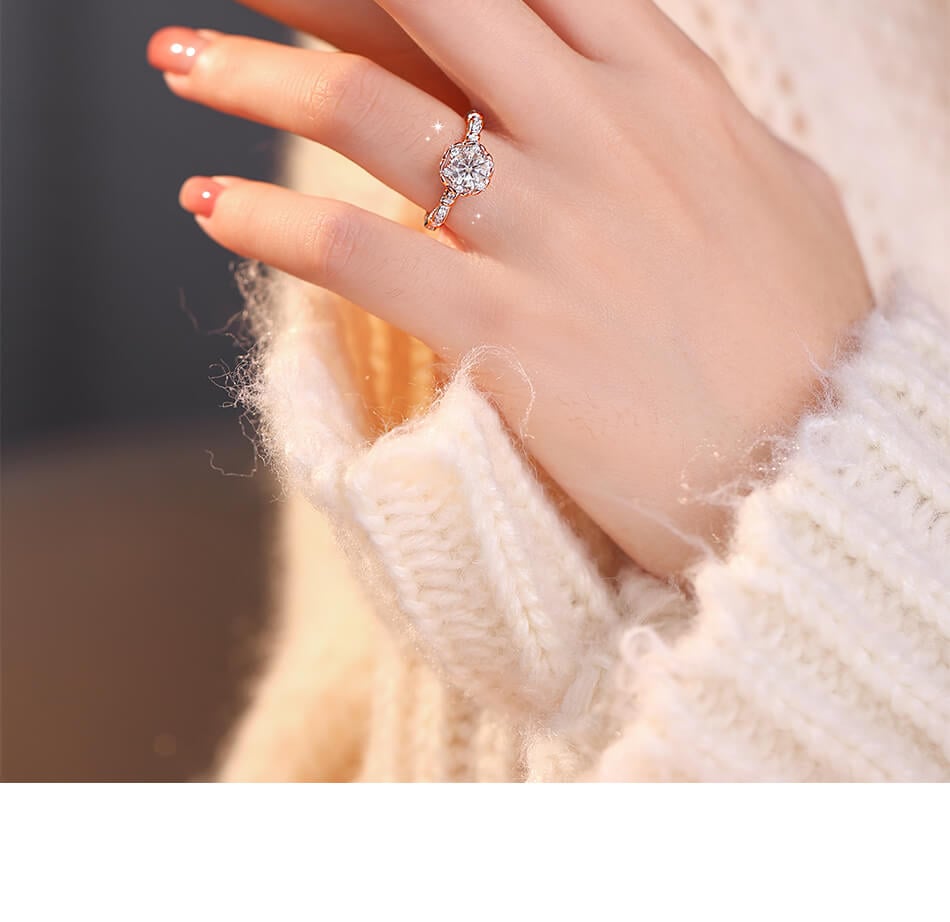 Core Whisper: Gentle Charm Mozambique Diamond Ring