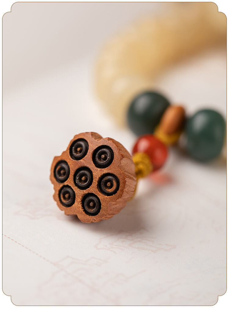 Cream Yellow Jade Bodhi Root Collectible Bracelet