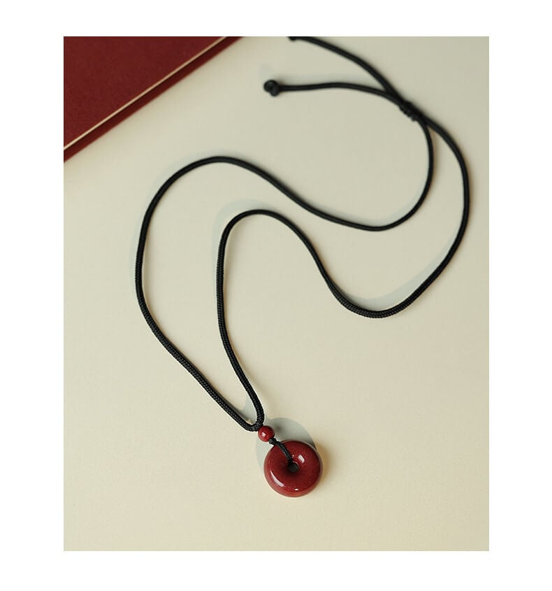 《Ping ping an an》 new Chinese style ping an kou men and women's style necklace