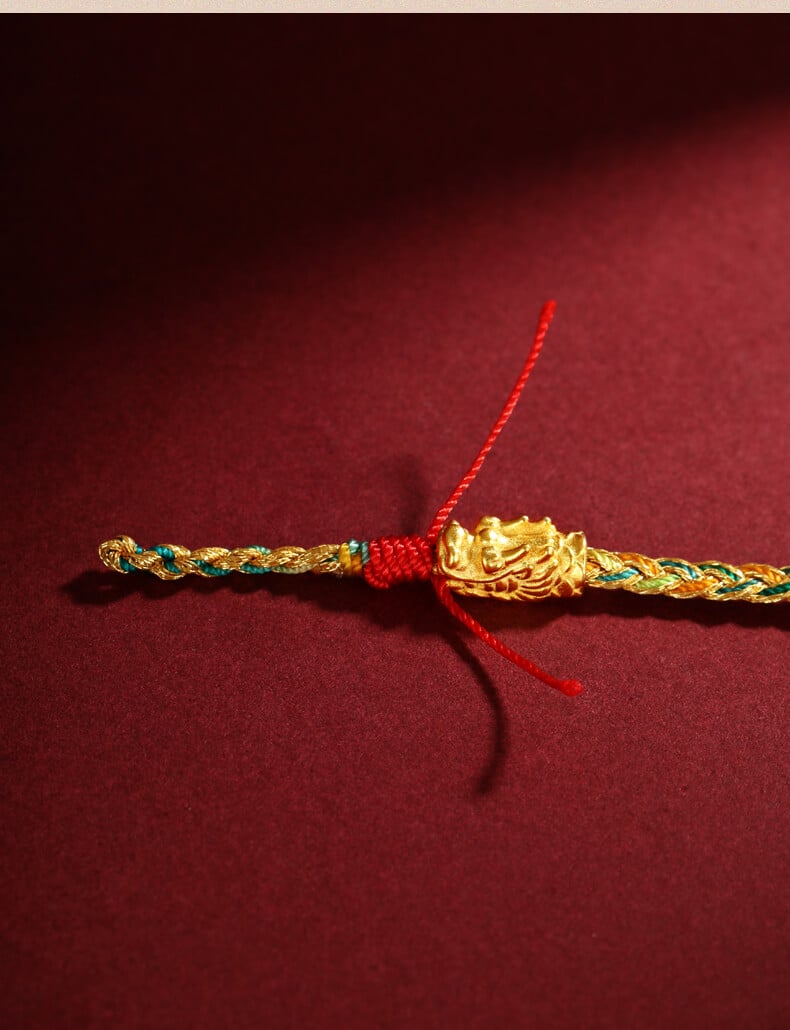 《Dragon Soars Across the Seas》 Good Luck Rainbow Cord Bracelet