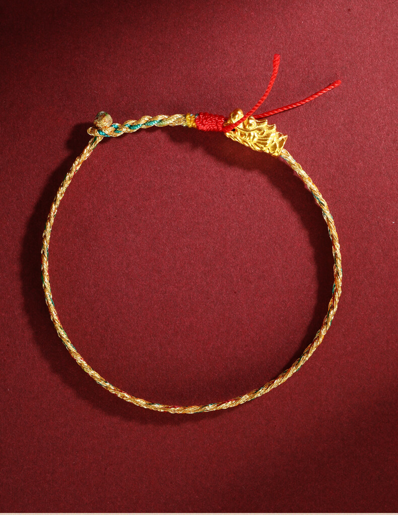 《Dragon Soars Across the Seas》 Good Luck Rainbow Cord Bracelet