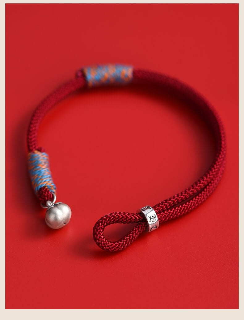 《Prosperous Persimmon》 Unisex Zodiac Red Hand Rope