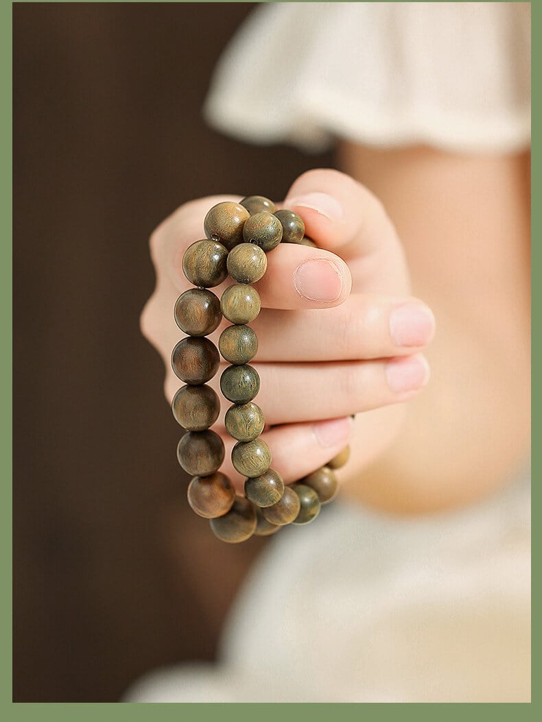 《Zen Heart 》Sandalwood Buddhist Beads Wooden Bracelet