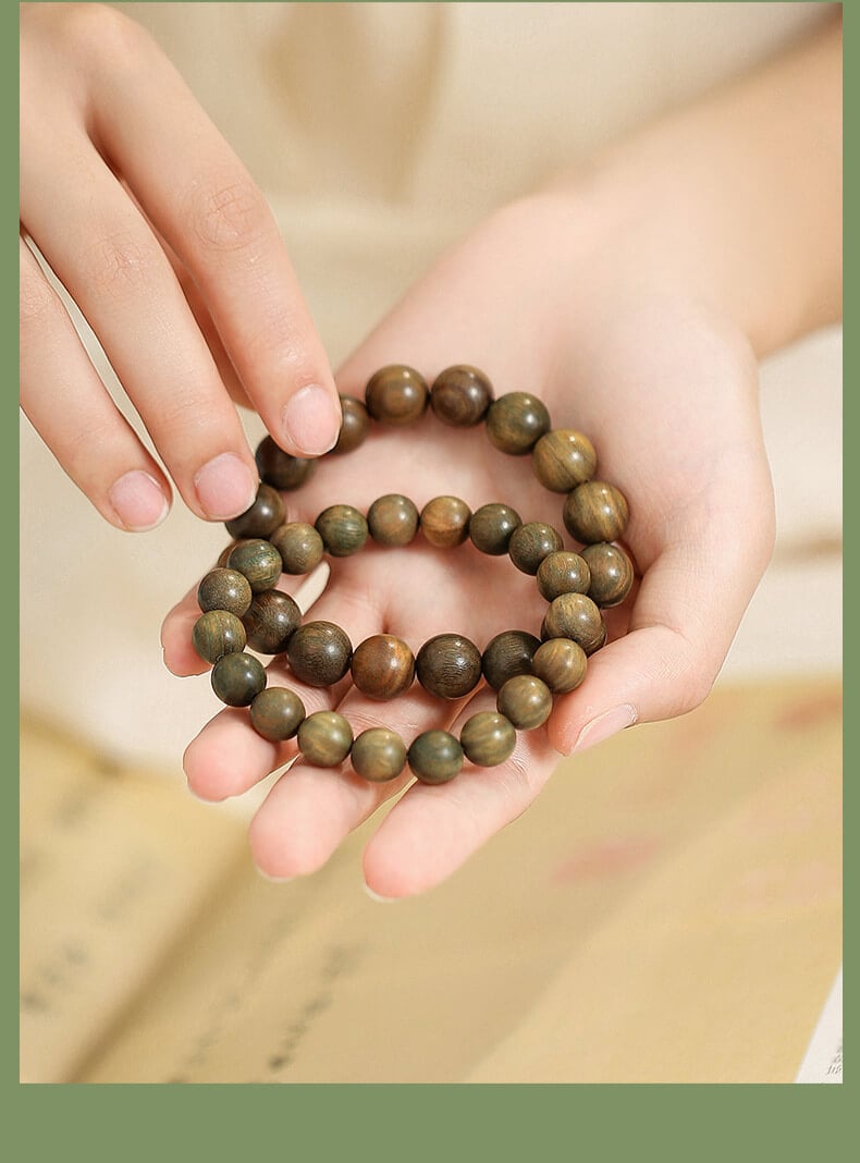 《Zen Heart 》Sandalwood Buddhist Beads Wooden Bracelet