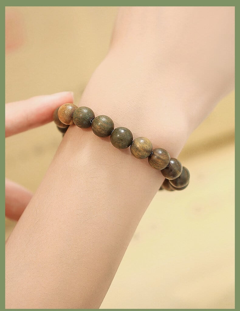 《Zen Heart 》Sandalwood Buddhist Beads Wooden Bracelet