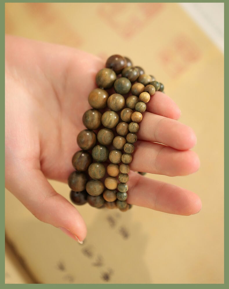 《Zen Heart 》Sandalwood Buddhist Beads Wooden Bracelet