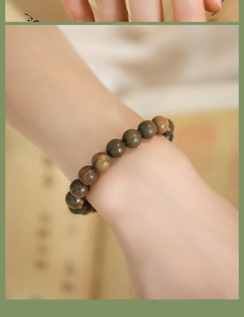 《Zen Heart 》Sandalwood Buddhist Beads Wooden Bracelet