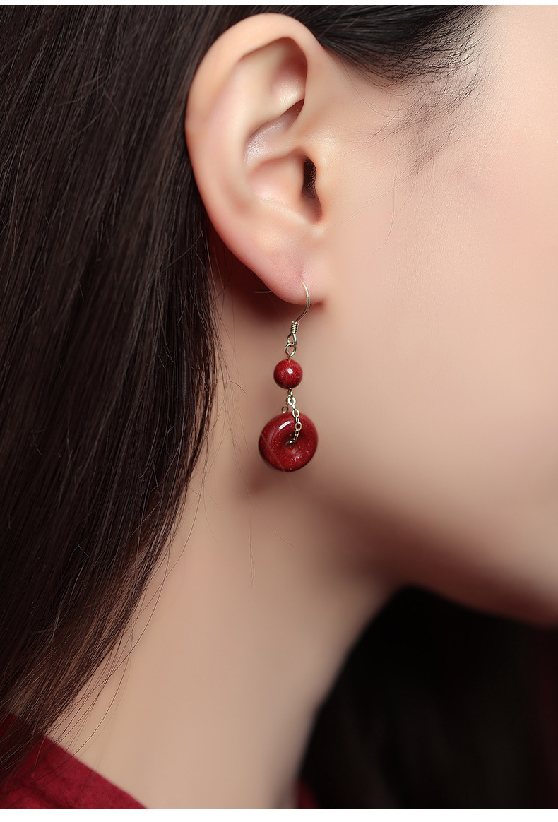 One Dash of Cinnabar Red ~ Ashore Cinnabar Zodiac Year Earrings