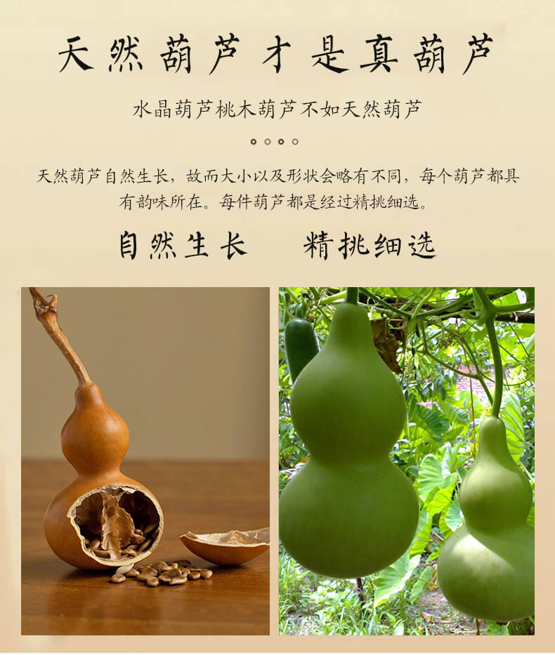 《Natural Gourd》 Star and Moon Bodhi Vajra Small Gourd Hand-twisted Ornamental Item