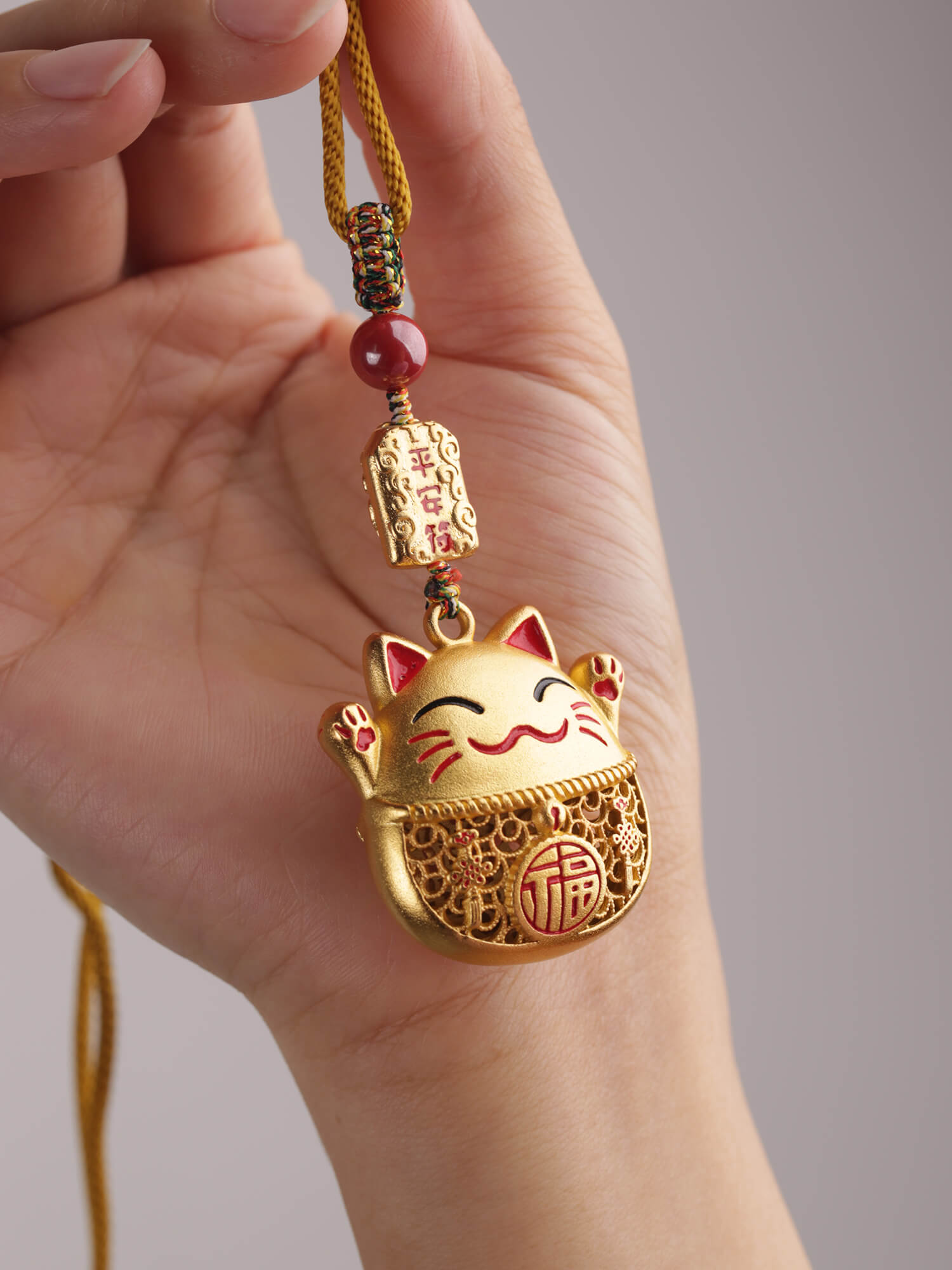 Safe and Prosperous Fortune Cat - Cute Kitty Car Hanging