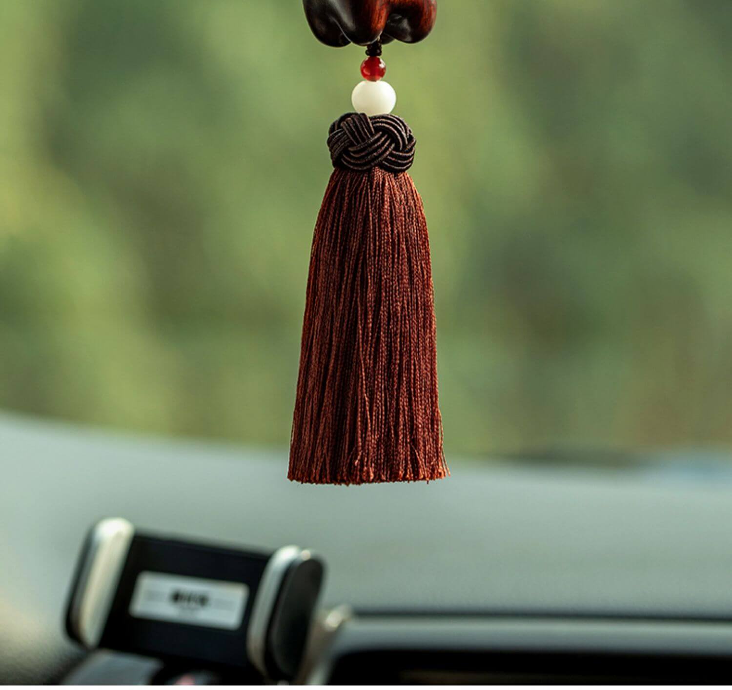 Peace and Safety ~ Natural Sandalwood Safe Journey Bell Car Hanging