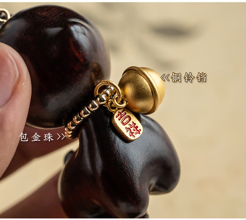 Peace and Safety ~ Natural Sandalwood Safe Journey Bell Car Hanging