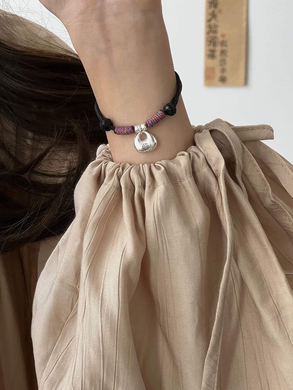 《Little Fortune》 999 Silver Solid Peace and Fortune Bracelet for Men and Women