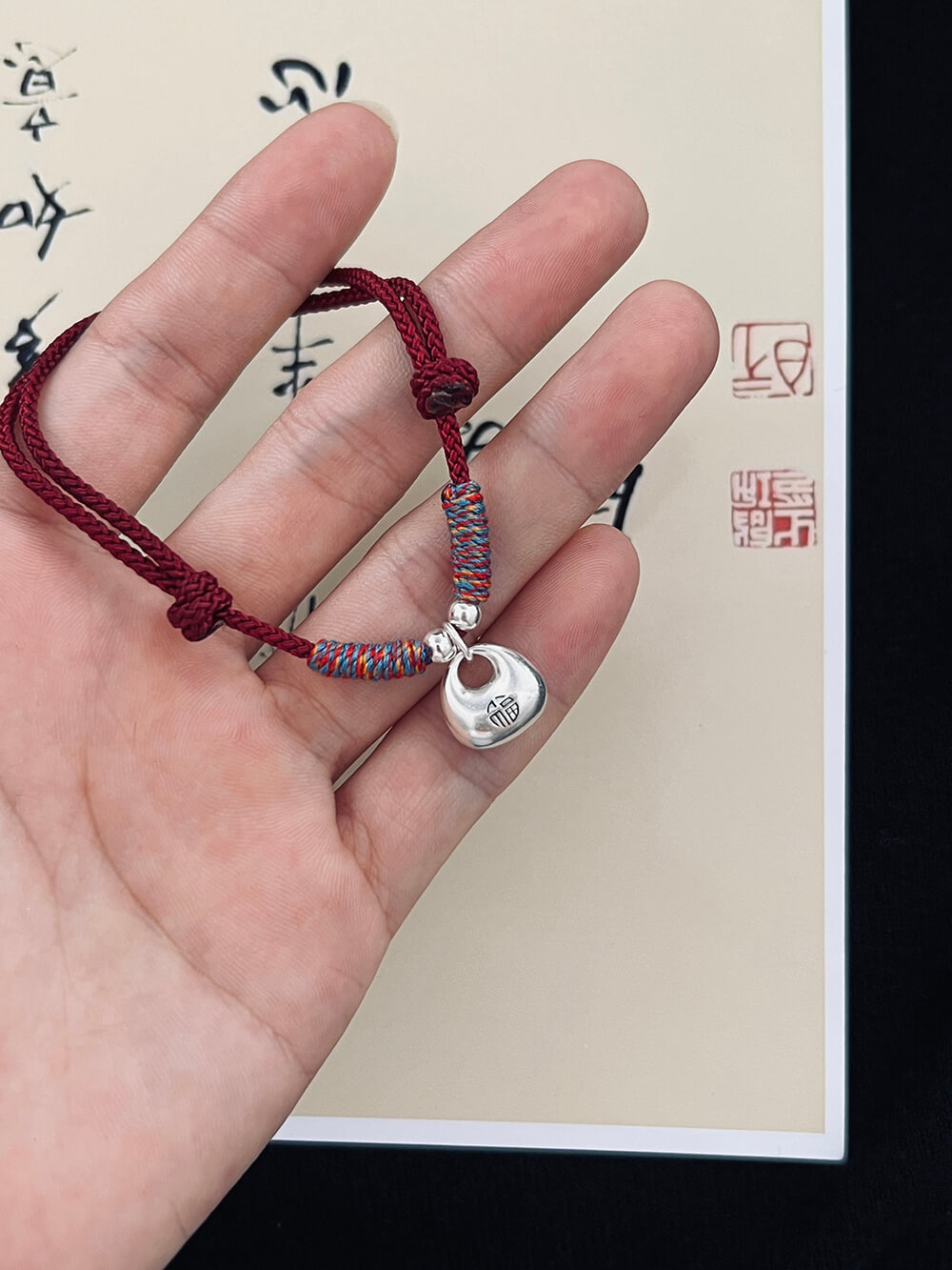 《Little Fortune》 999 Silver Solid Peace and Fortune Bracelet for Men and Women