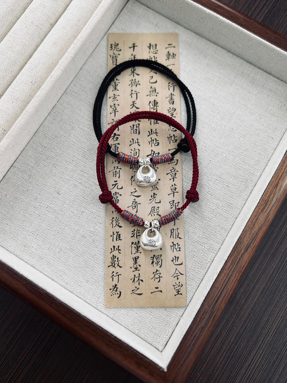 《Little Fortune》 999 Silver Solid Peace and Fortune Bracelet for Men and Women