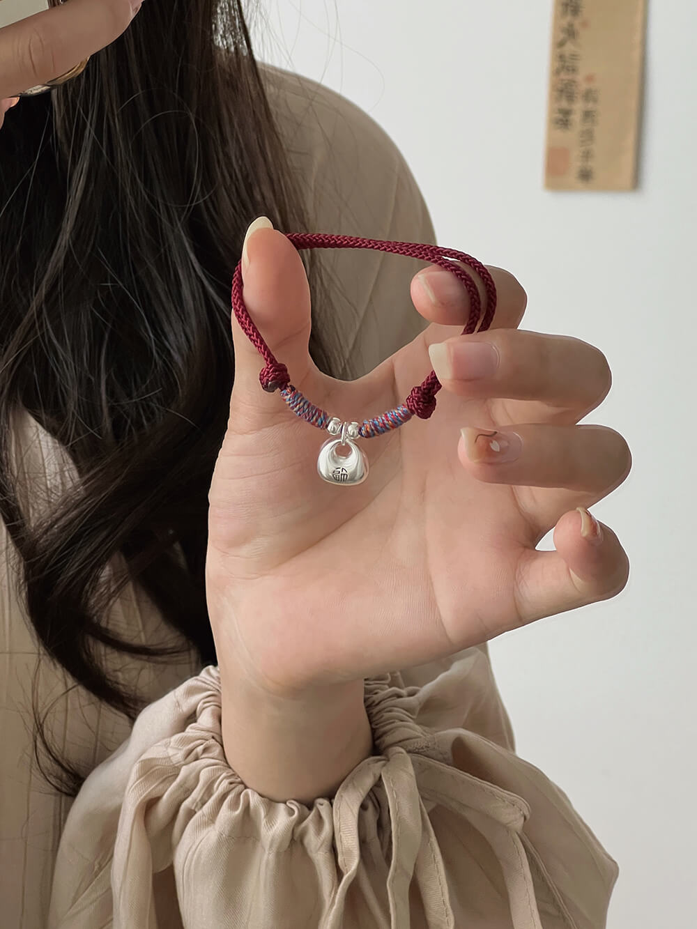 《Little Fortune》 999 Silver Solid Peace and Fortune Bracelet for Men and Women