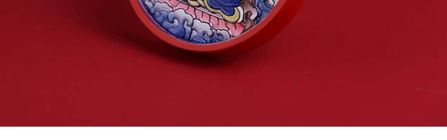 《The Eight Great Guardian Deities》 Twelve Chinese Zodiac Cinnabar Painted Necklace for Men and Women