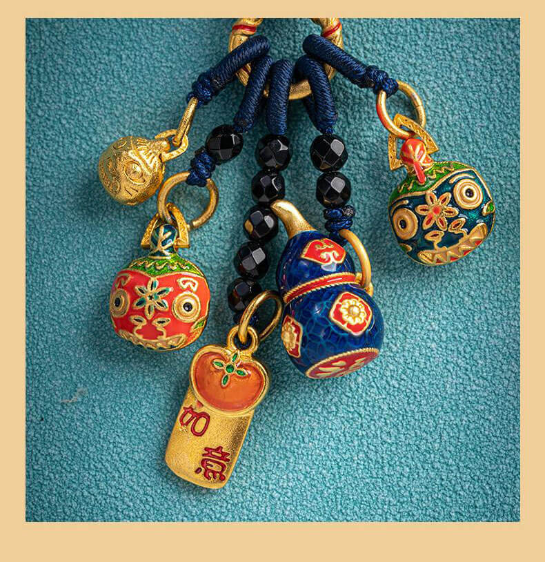 The Gold-Eating Beast - Abundant Fortune Cloisonné Keychain