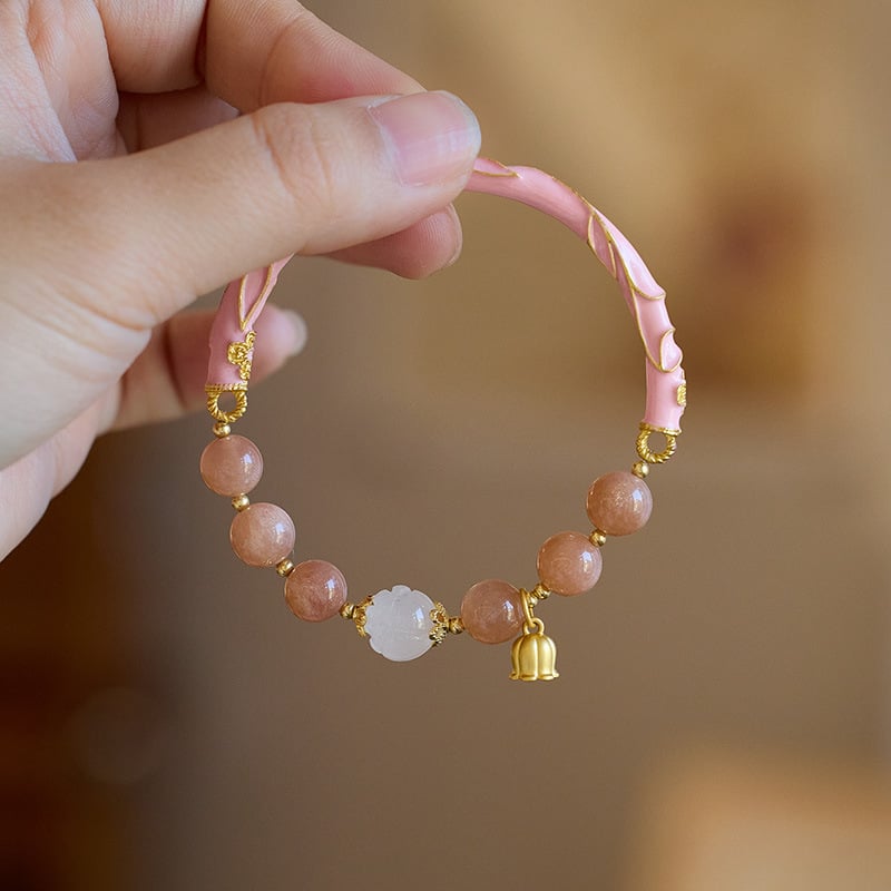 《Half a Lifetime of Good Fate》 Orchid Ruyi Half Bangle Bracelet