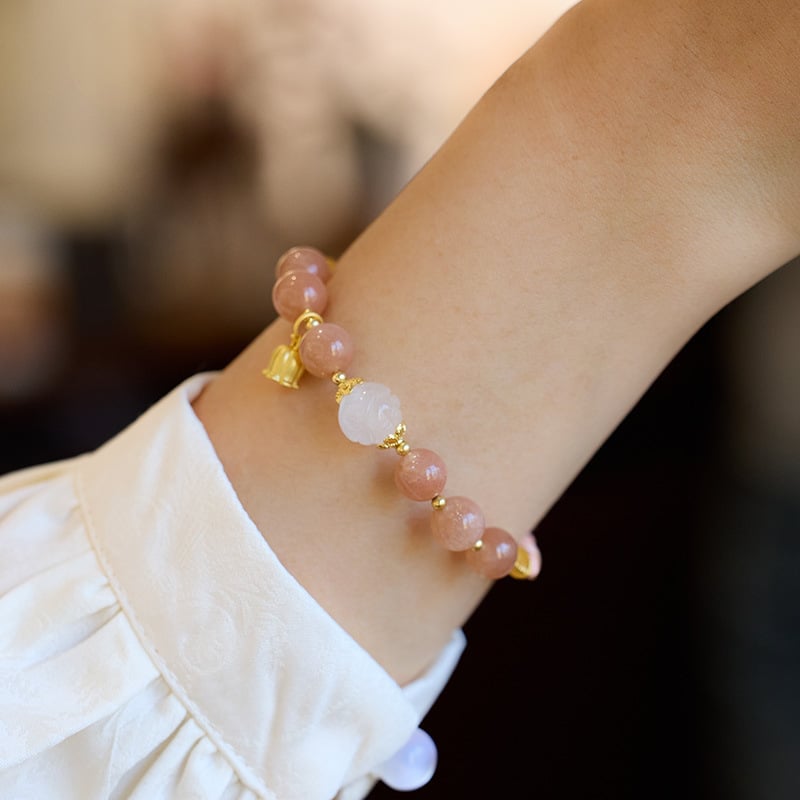 《Half a Lifetime of Good Fate》 Orchid Ruyi Half Bangle Bracelet