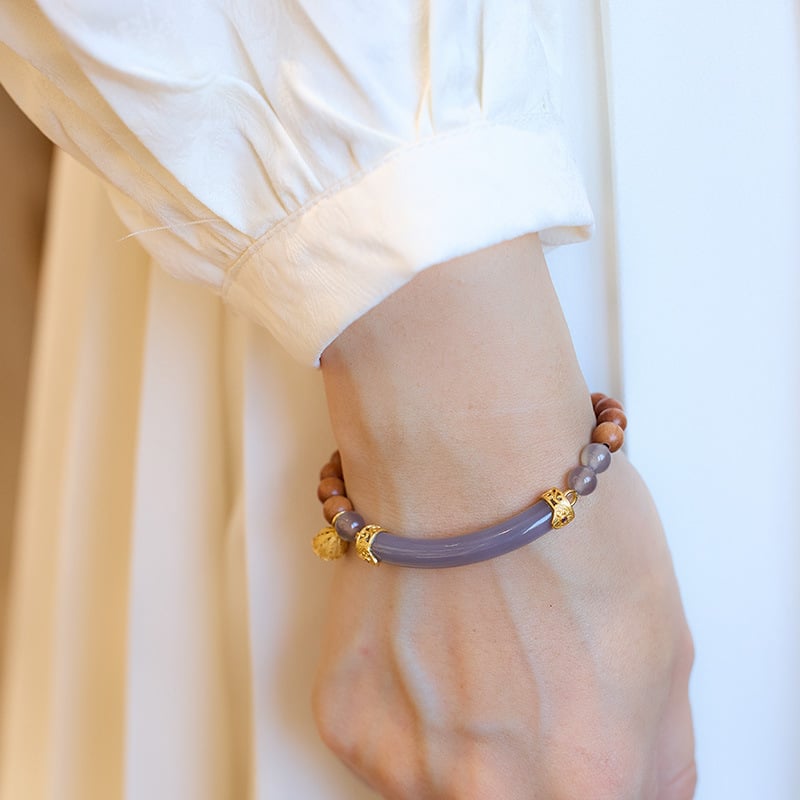 《The Scent of Half a Lifetime》New Chinese-style Milky Barbie Sandalwood Bracelet