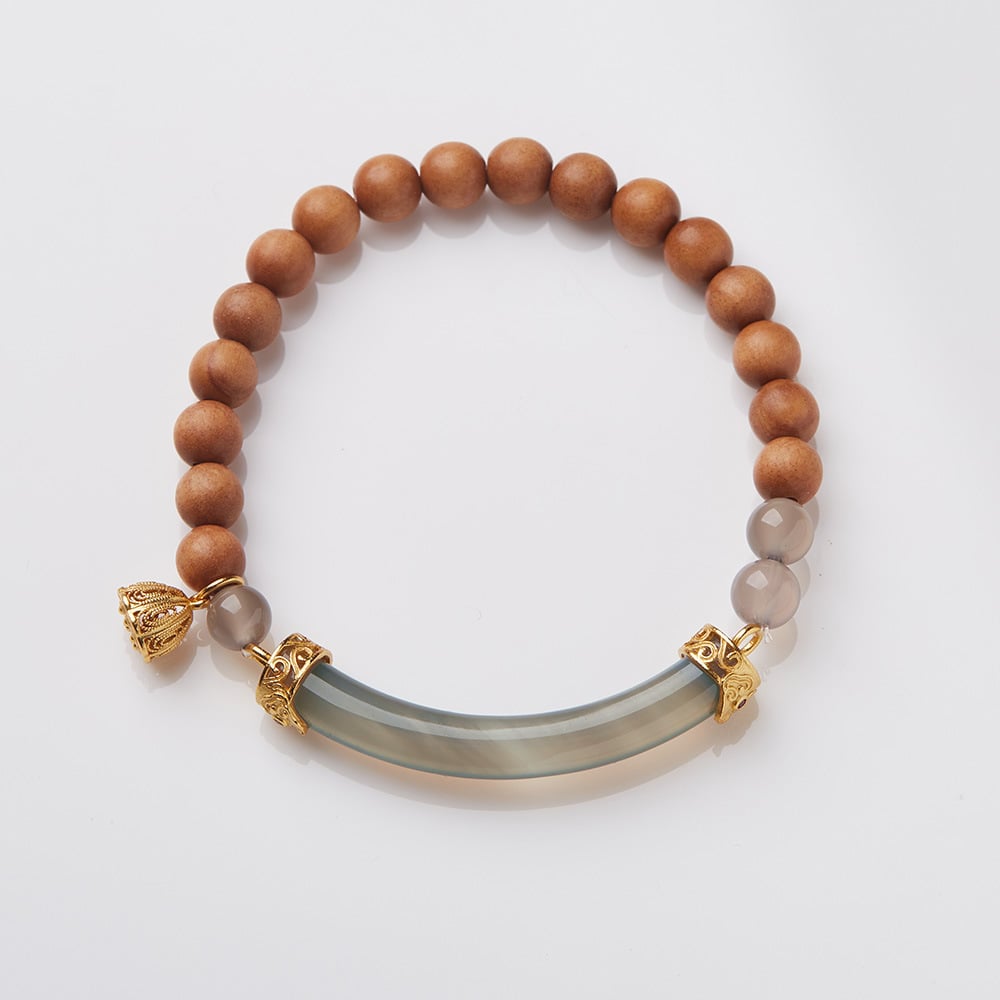 《The Scent of Half a Lifetime》New Chinese-style Milky Barbie Sandalwood Bracelet