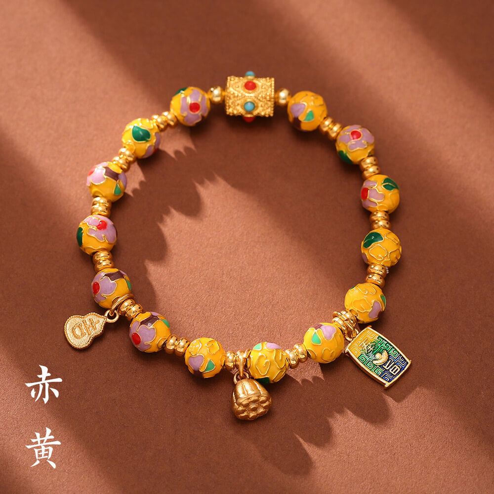 《The Blossom》 Beijing Cloisonné Cloisonné Floral Bracelet