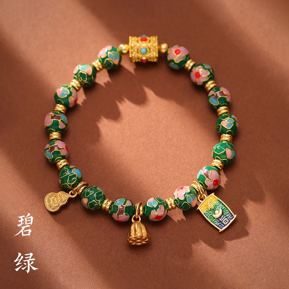 《The Blossom》 Beijing Cloisonné Cloisonné Floral Bracelet