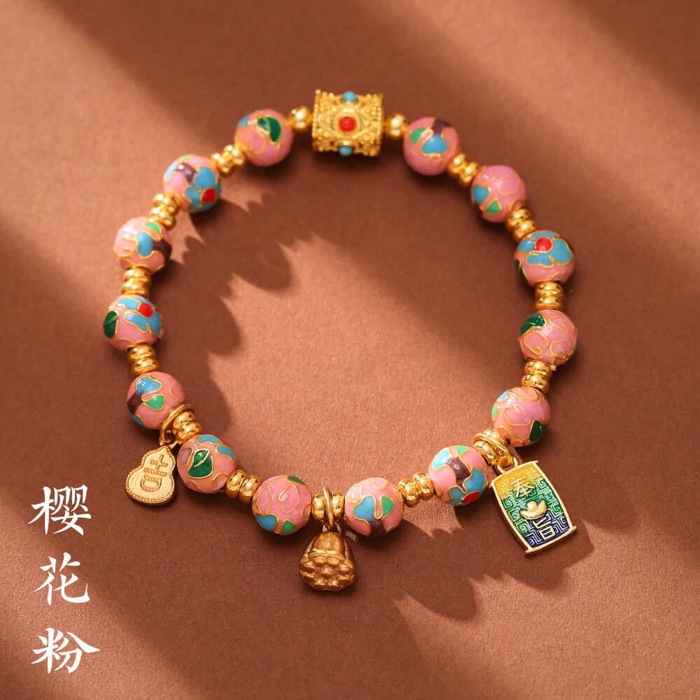 《The Blossom》 Beijing Cloisonné Cloisonné Floral Bracelet