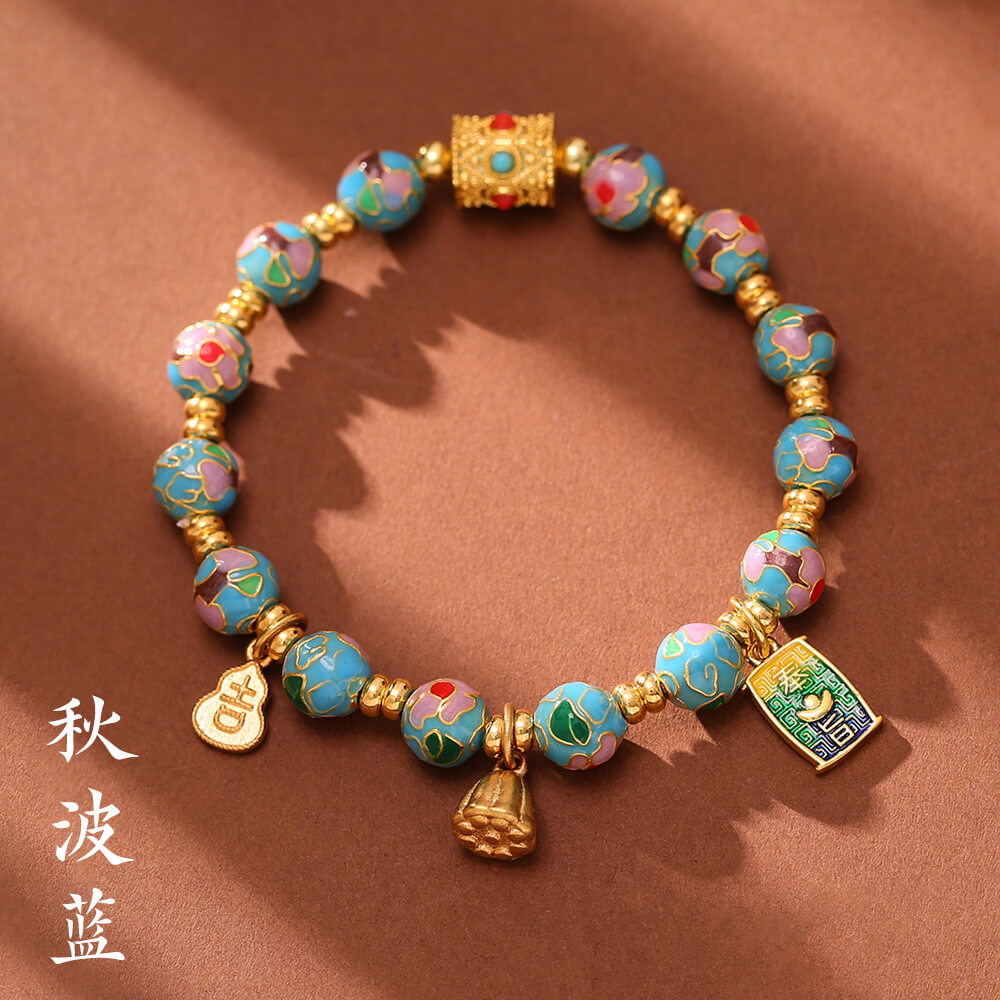 《The Blossom》 Beijing Cloisonné Cloisonné Floral Bracelet