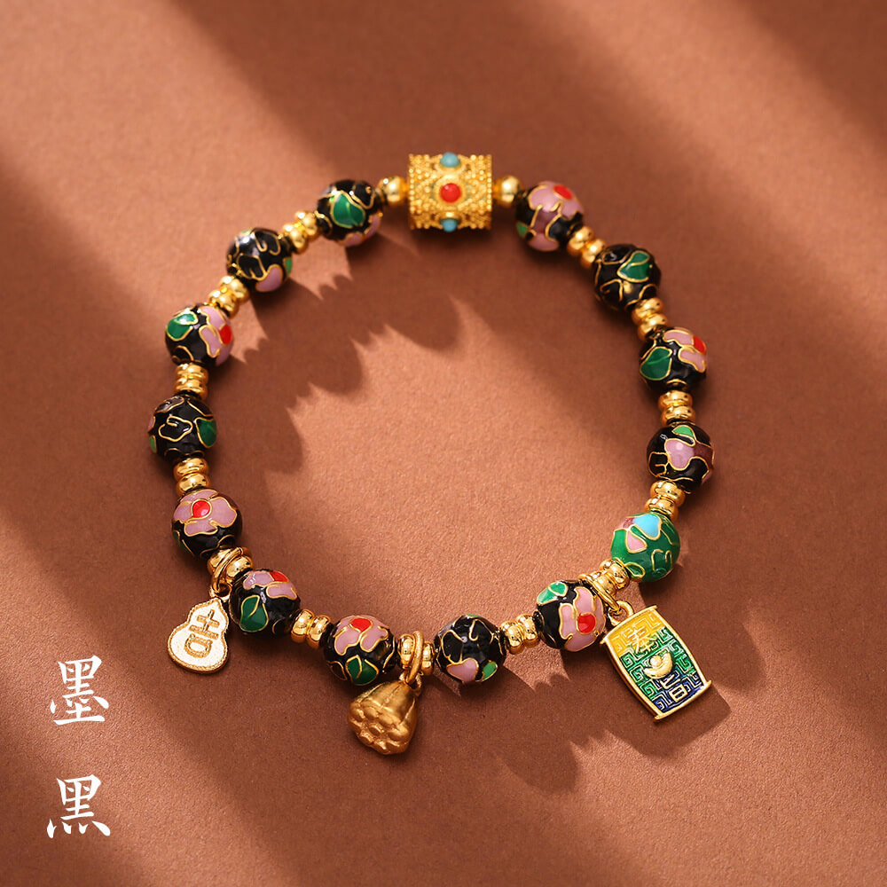 《The Blossom》 Beijing Cloisonné Cloisonné Floral Bracelet