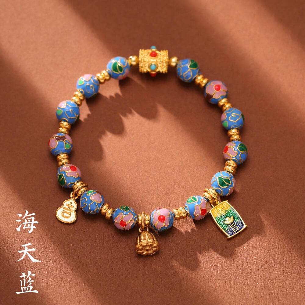 《The Blossom》 Beijing Cloisonné Cloisonné Floral Bracelet