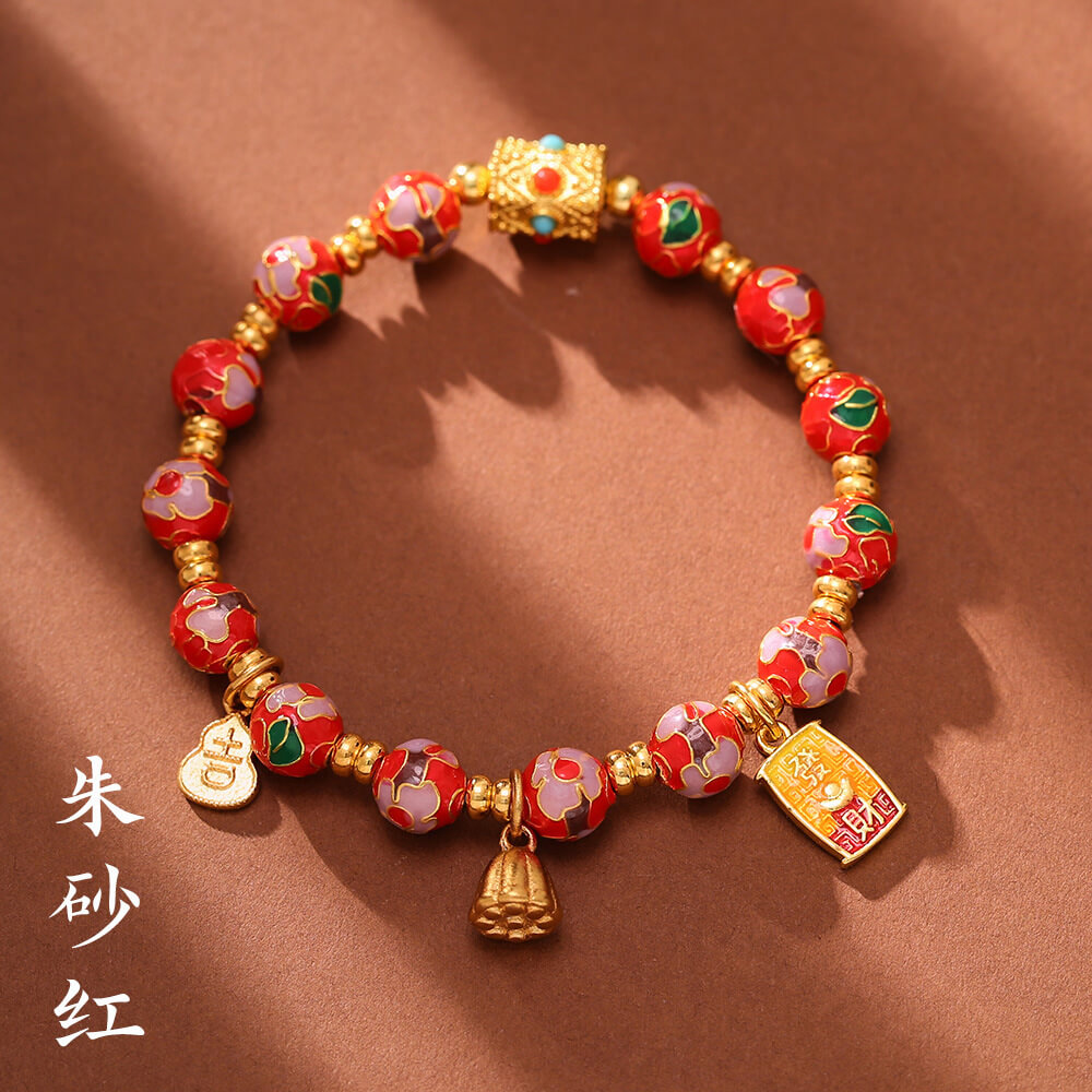 《The Blossom》 Beijing Cloisonné Cloisonné Floral Bracelet