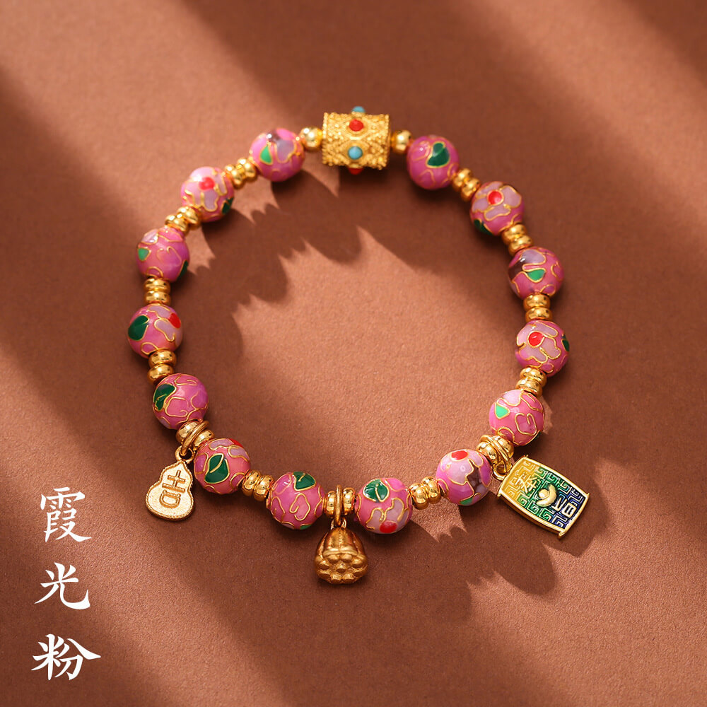 《The Blossom》 Beijing Cloisonné Cloisonné Floral Bracelet