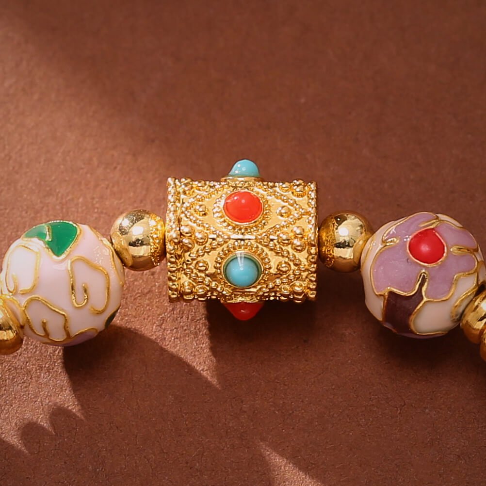 《The Blossom》 Beijing Cloisonné Cloisonné Floral Bracelet