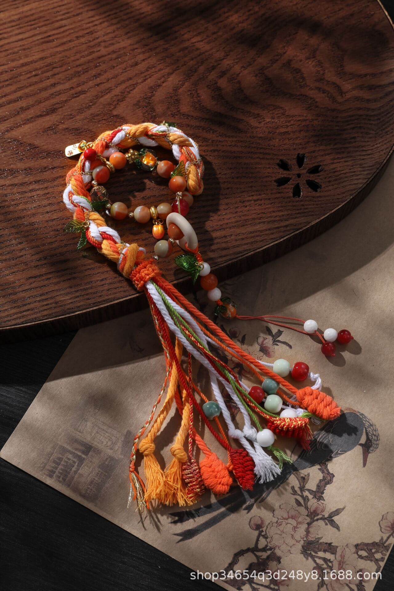 Persimmon Wishes~ Lucky Five-Colored Bracelet for Passing Exams and Friendship