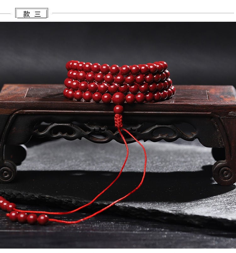 108-bead multilayer cinnabar bracelet of auspicious signs