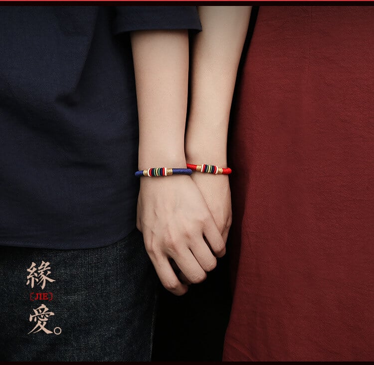 《Gold Wood Water Fire Earth》 Unisex Peace Five Elements Bracelet