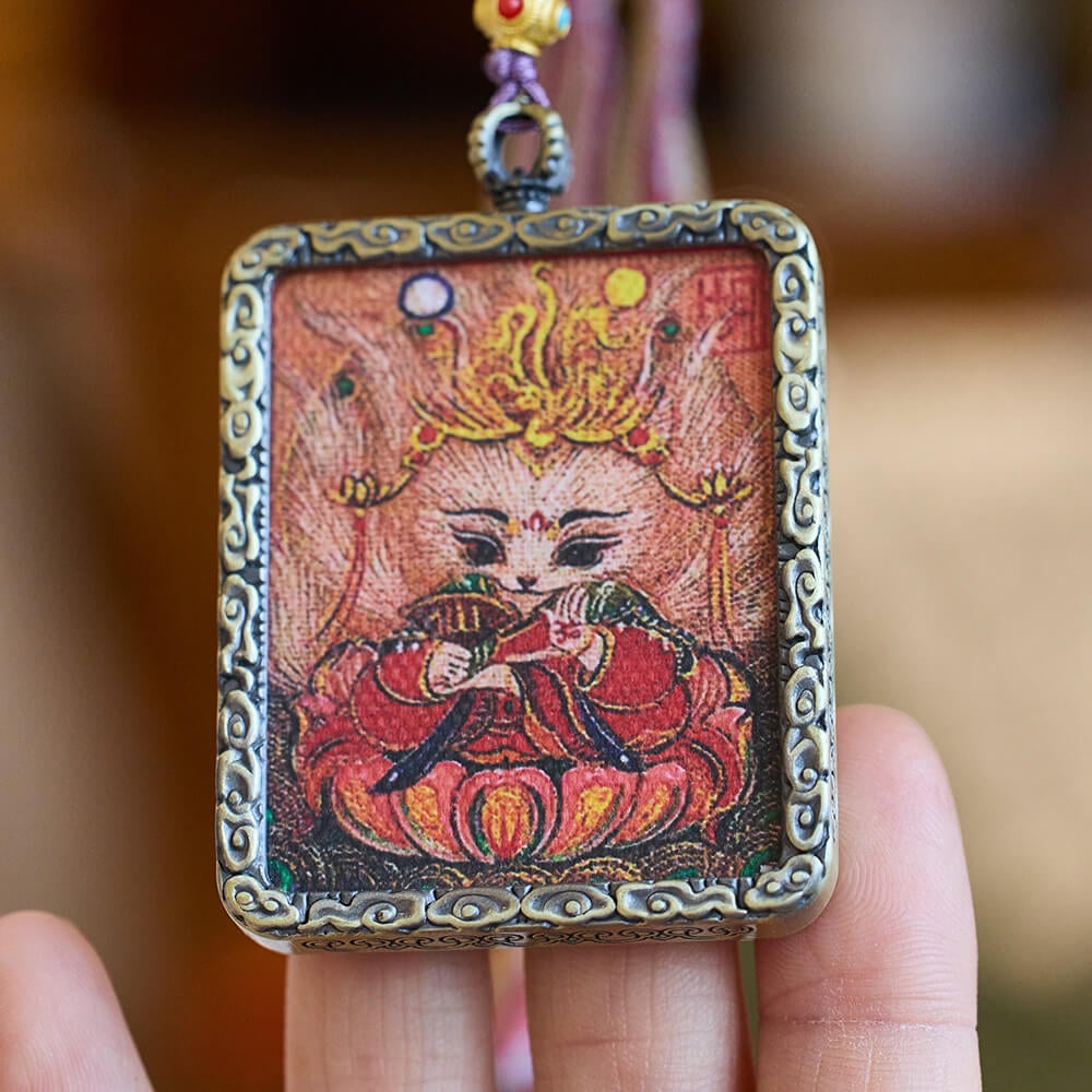 《Nine-Tailed Fox》 Tibetan Ethnic Style Zakiram Necklace