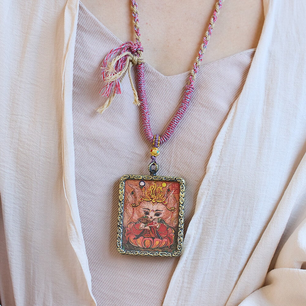 《Nine-Tailed Fox》 Tibetan Ethnic Style Zakiram Necklace