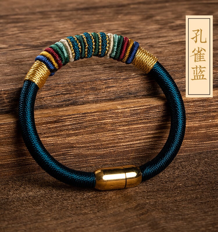 《The Ninefold Path of Mahakasyapa Vajra Knot》 Unisex National Style Braided Bracelet