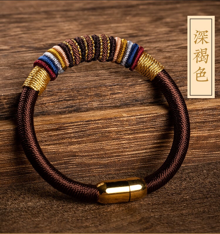 《The Ninefold Path of Mahakasyapa Vajra Knot》 Unisex National Style Braided Bracelet