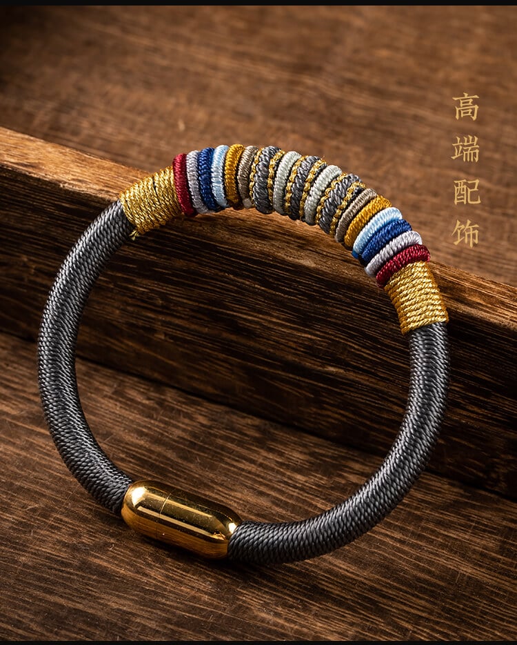 《The Ninefold Path of Mahakasyapa Vajra Knot》 Unisex National Style Braided Bracelet