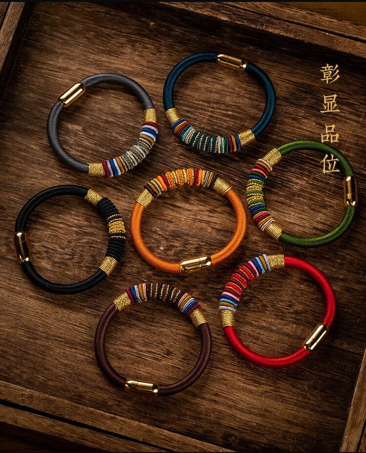 《The Ninefold Path of Mahakasyapa Vajra Knot》 Unisex National Style Braided Bracelet