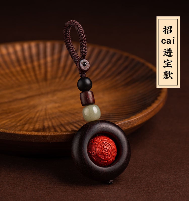 Money-fetching Pixiu with red sand Maitreya Bodhisattva auspicious pendant