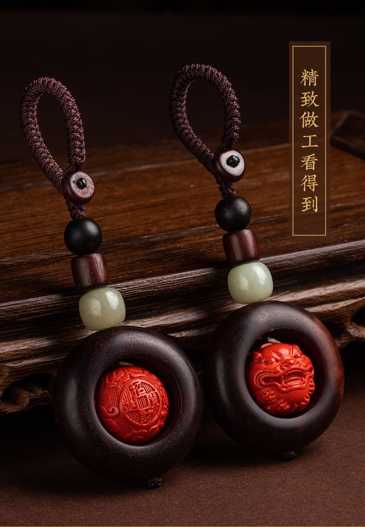 Money-fetching Pixiu with red sand Maitreya Bodhisattva auspicious pendant