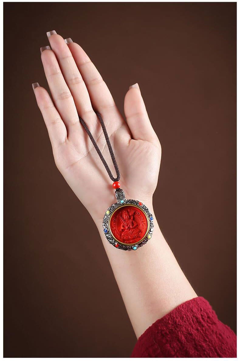 The Twelve Zodiac Signs~Cinnabar Eight Main Guardian Buddha Necklace for Men and Women