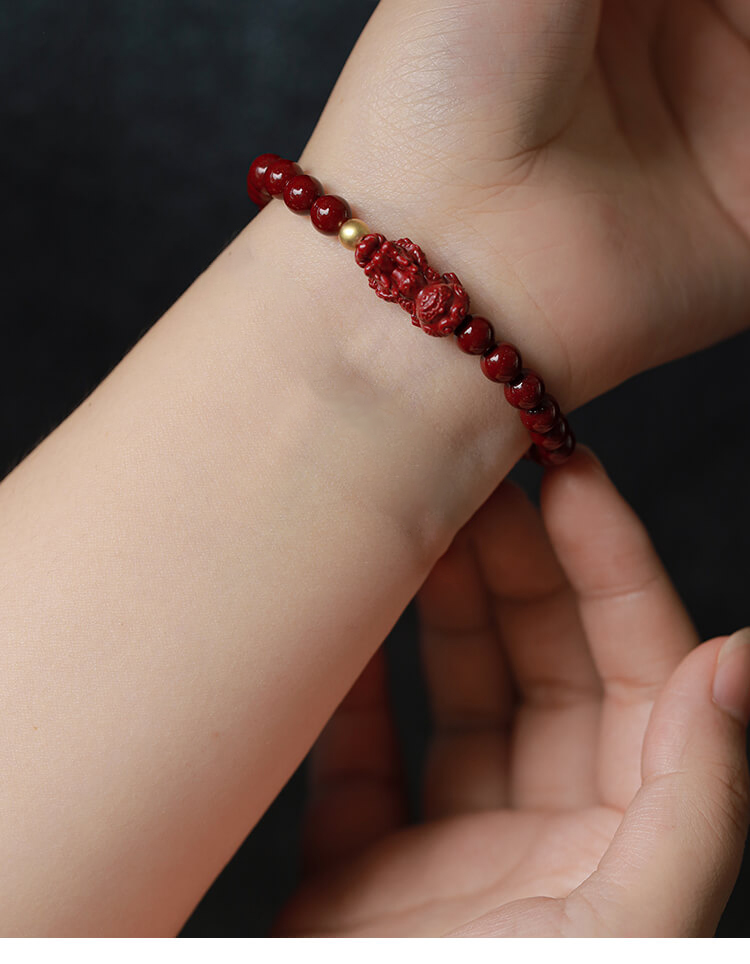 《Prosperity Pixiu》Purple Gold Sand Pixiu Couple's Gift Bracelet