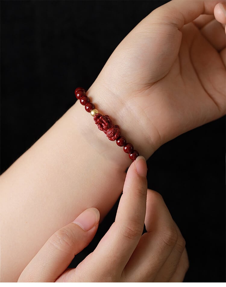 《Prosperity Pixiu》Purple Gold Sand Pixiu Couple's Gift Bracelet