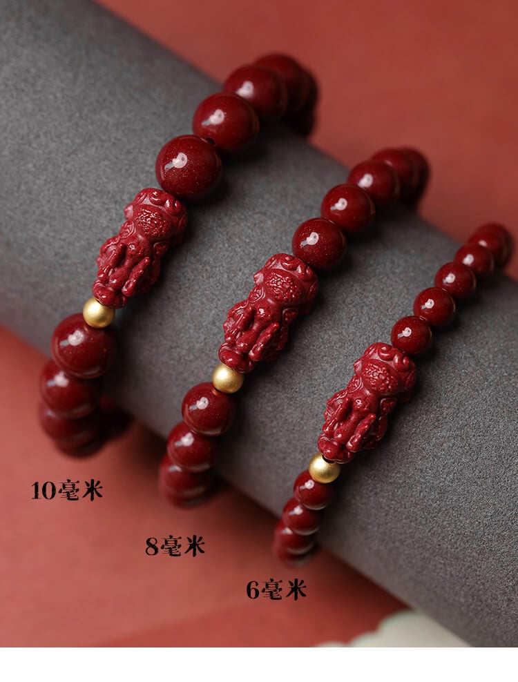 《Prosperity Pixiu》Purple Gold Sand Pixiu Couple's Gift Bracelet